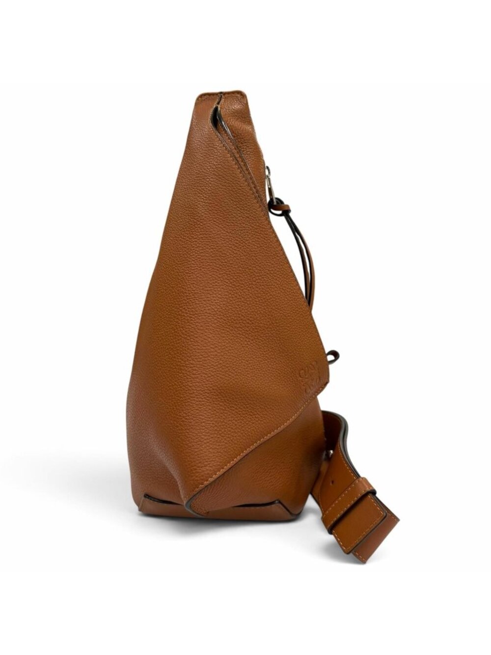 Loewe Anton Sling Bag Leather Tan Anagram Stamp Brown